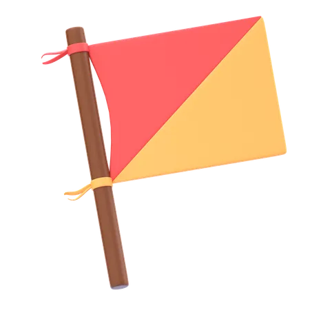 Bandera de señal de exploración  3D Icon