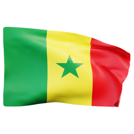 Bandera de senegal  3D Icon