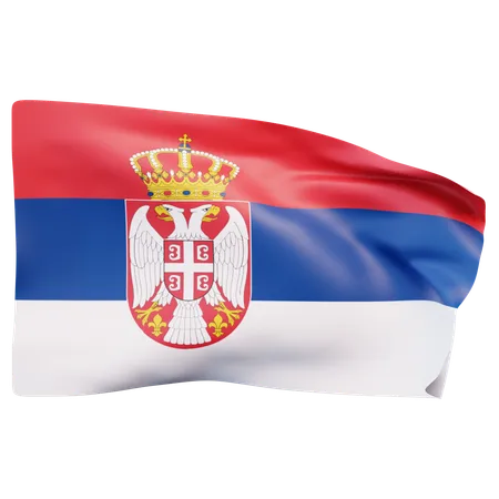 Bandera serbia  3D Icon