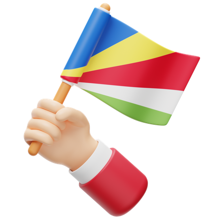 Bandera de seychelles  3D Icon