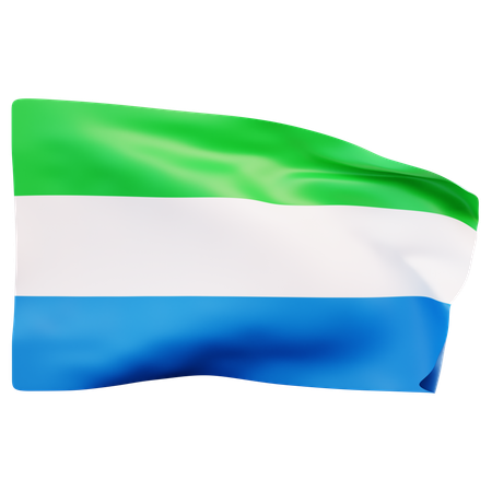 Bandera de sierra leona  3D Icon