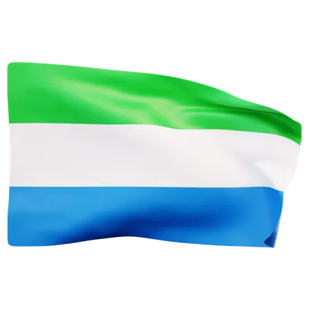 Bandera de sierra leona  3D Icon