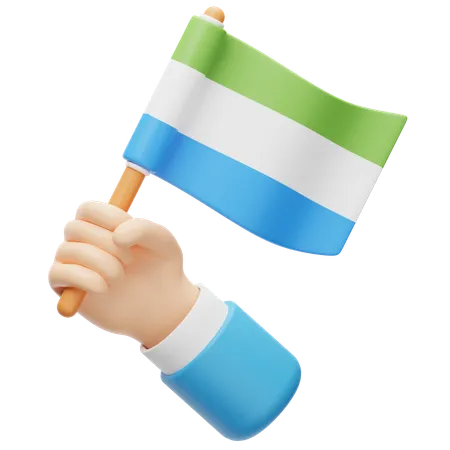 Bandera de sierra leona  3D Icon