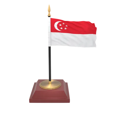 Bandera de singapur  3D Icon