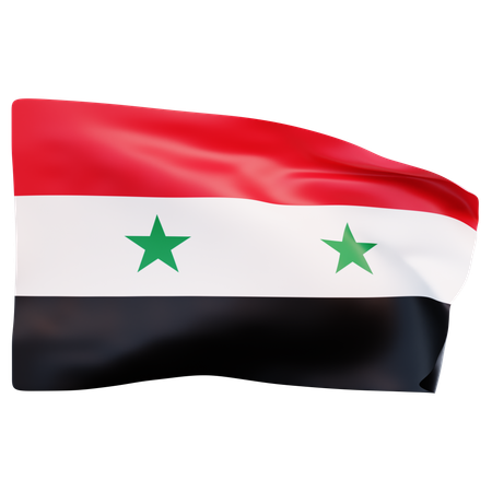 Bandera de siria  3D Icon