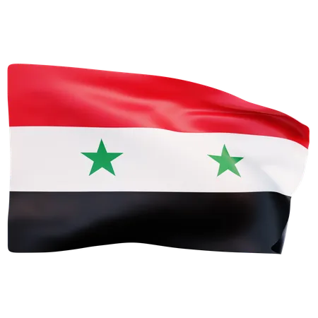 Bandera de siria  3D Icon