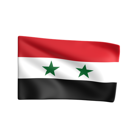 Bandera de siria  3D Icon