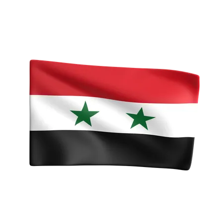 Bandera de siria  3D Icon