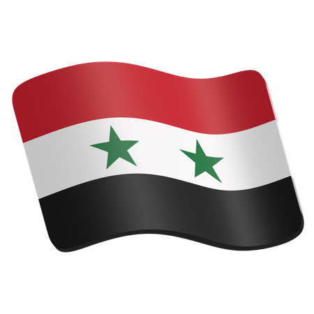 Bandera de siria  3D Icon