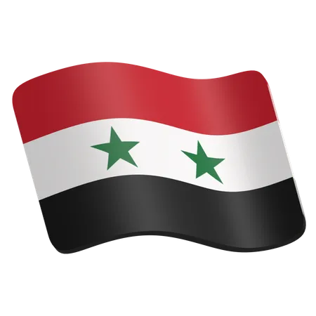 Bandera de siria  3D Icon