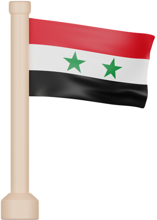 Bandera de siria  3D Icon