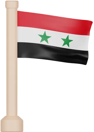 Bandera de siria  3D Icon