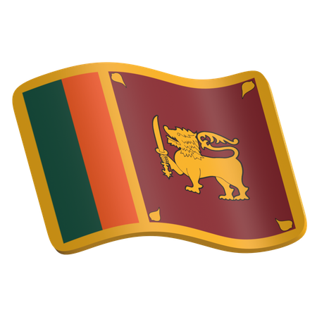 Bandera de sri lanka  3D Icon