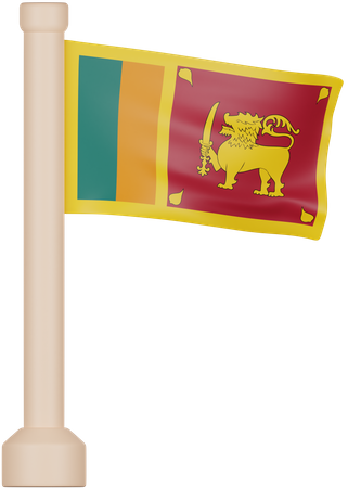 Bandera de sri lanka  3D Icon