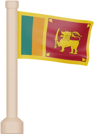 Bandera de sri lanka  3D Icon