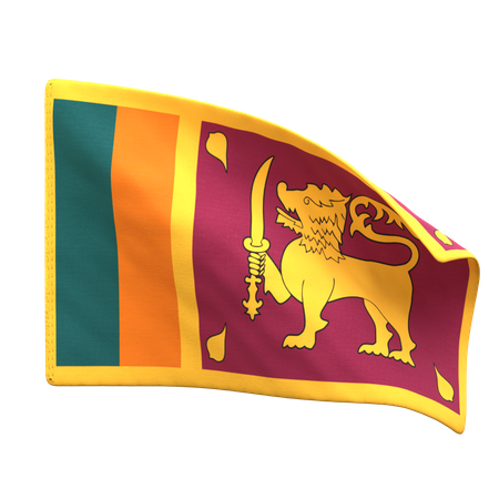 Bandera de sri lanka  3D Icon