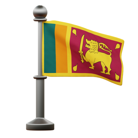 Bandera de sri lanka  3D Icon