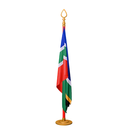 Bandera de sudáfrica  3D Icon