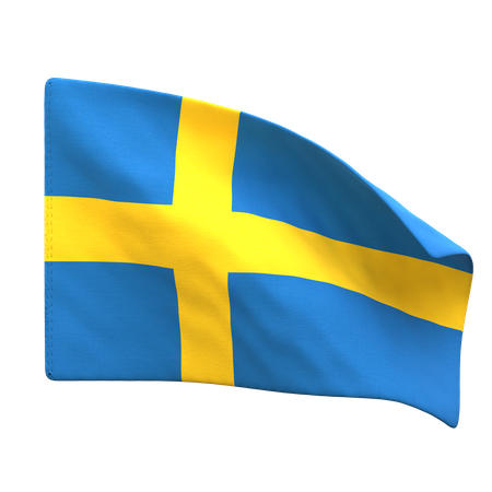 Bandera de suecia  3D Icon