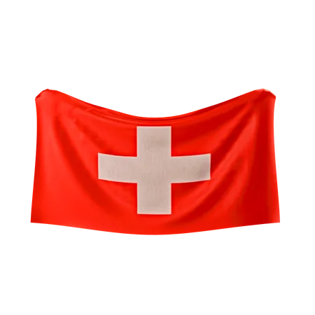 Bandera de suiza  3D Icon