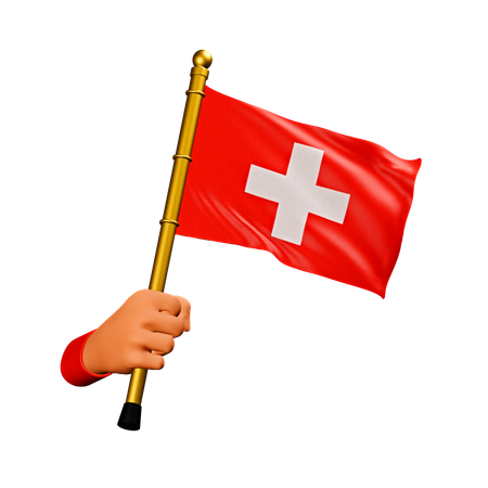 Bandera de suiza  3D Icon