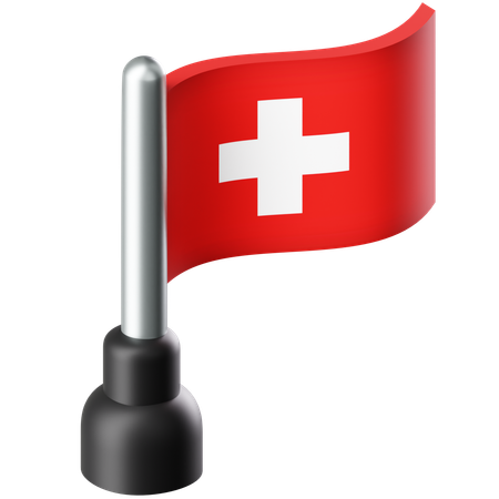 Bandera de suiza  3D Icon