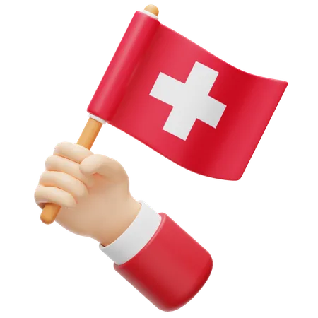 Bandera de suiza  3D Icon