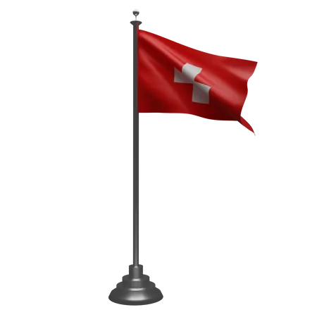 Bandera de suiza  3D Illustration