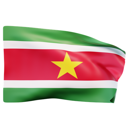 Bandera de surinam  3D Icon