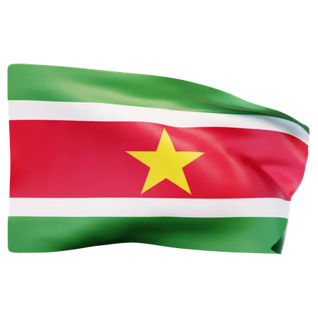 Bandera de surinam  3D Icon