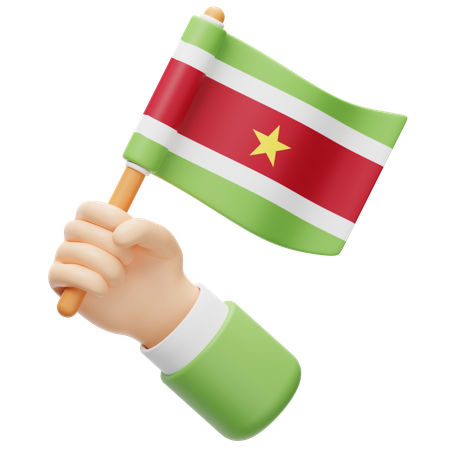 Bandera de surinam  3D Icon