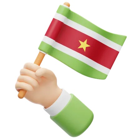 Bandera de surinam  3D Icon