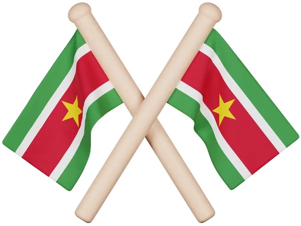 Bandera de surinam  3D Icon