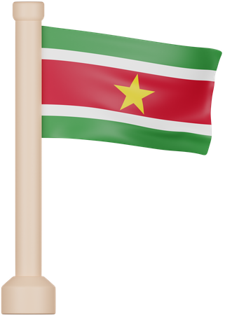 Bandera de surinam  3D Icon