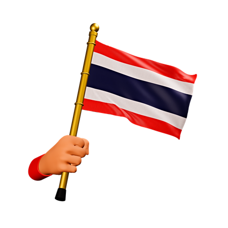 Bandera de tailandia  3D Icon