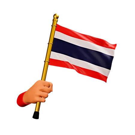 Bandera de tailandia  3D Icon