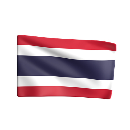 Bandera de tailandia  3D Icon