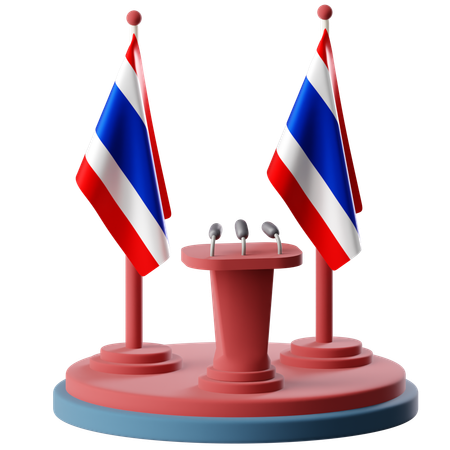 Bandera de tailandia  3D Icon