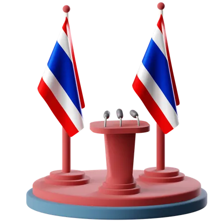 Bandera de tailandia  3D Icon