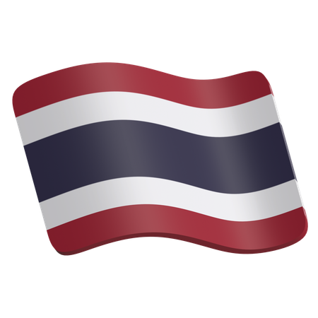 Bandera de tailandia  3D Icon