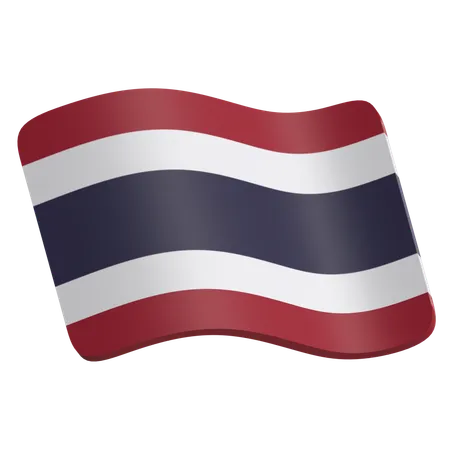 Bandera de tailandia  3D Icon