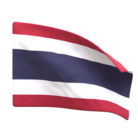 Bandera de tailandia  3D Icon