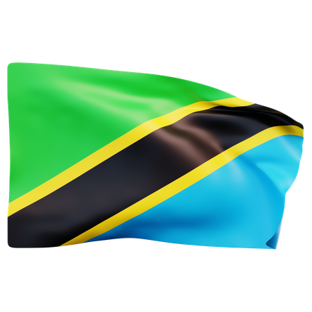 Bandera de tanzania  3D Icon