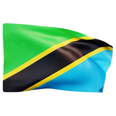 Bandera de tanzania  3D Icon