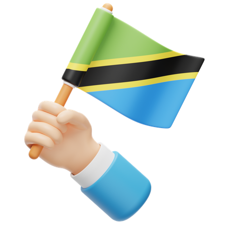 Bandera de tanzania  3D Icon