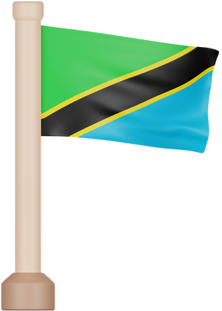 Bandera de tanzania  3D Icon