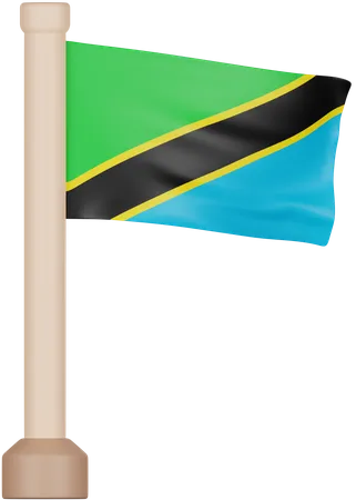 Bandera de tanzania  3D Icon