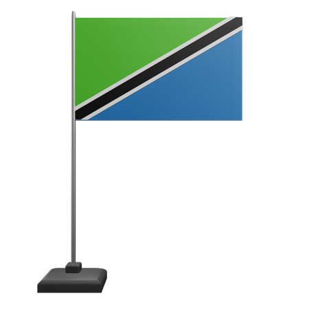 Bandera de tanzania  3D Icon