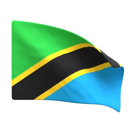 Bandera de tanzania  3D Icon