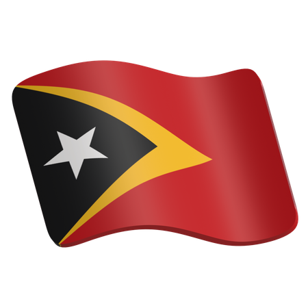 Bandera de timor oriental  3D Icon